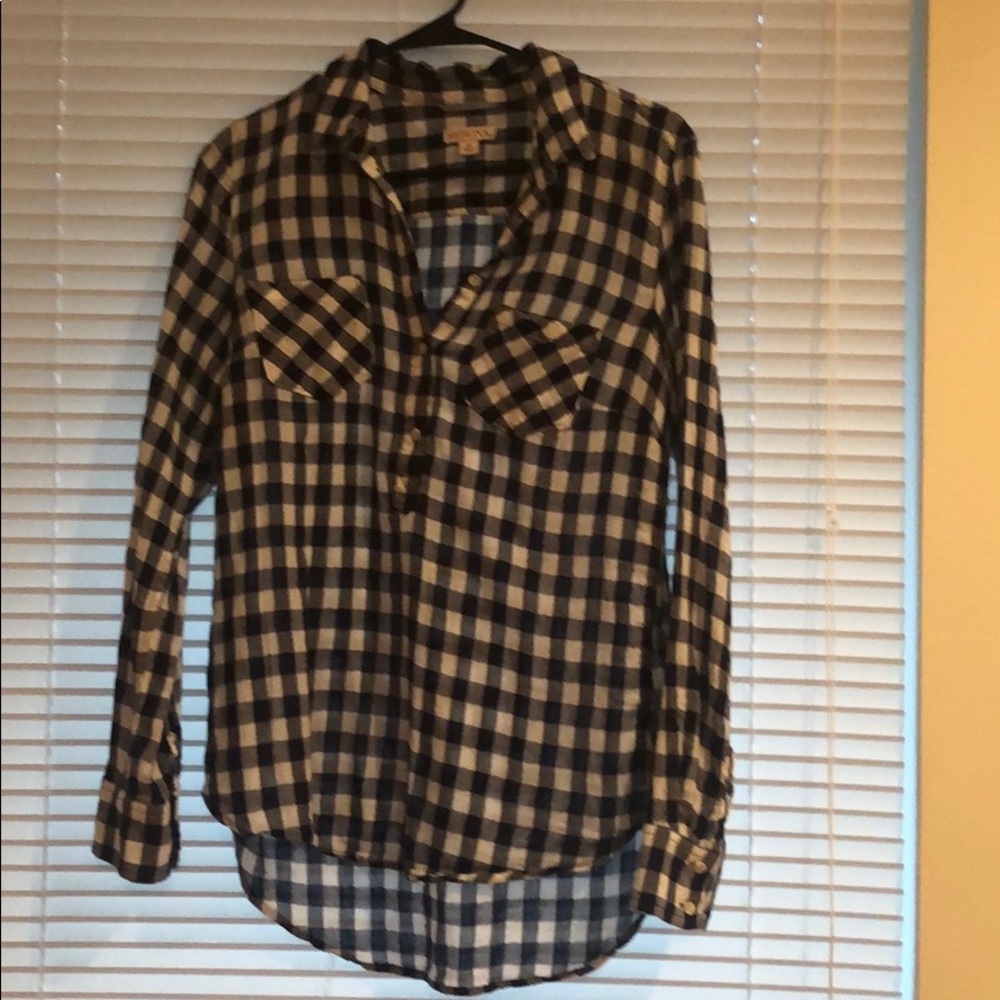 Navy and White Flannel